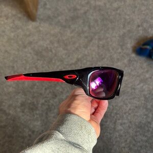 Oakley Black and Red Sunglasses